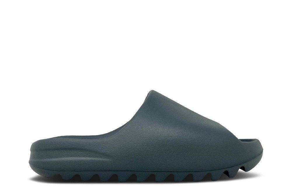 Yeezy Slides Slate Grey with lightweight durable design, featuring foam comfort, slip-on style, and textured outsole for grip.